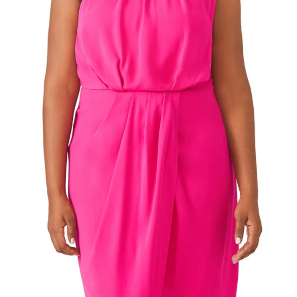 City Chic Vibrant Pink Midi Dress